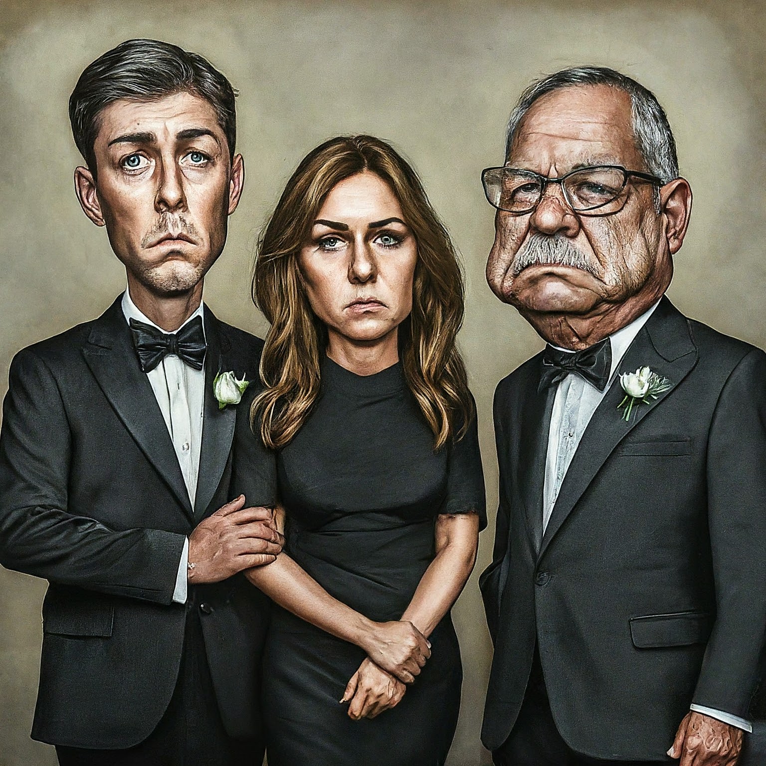 Family Members at Funeral